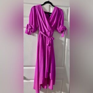 DKNY Vibrant Magenta High Low Dress